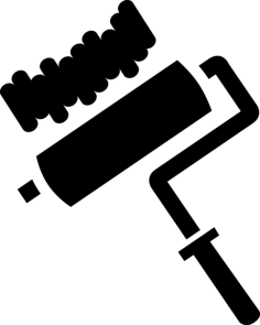 Painting Roller Tool On A Wall Craft Design Svg File, Free Vectors File
